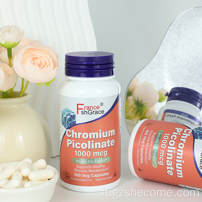 Capsule co-fattori del metabolismo della salute del cromo